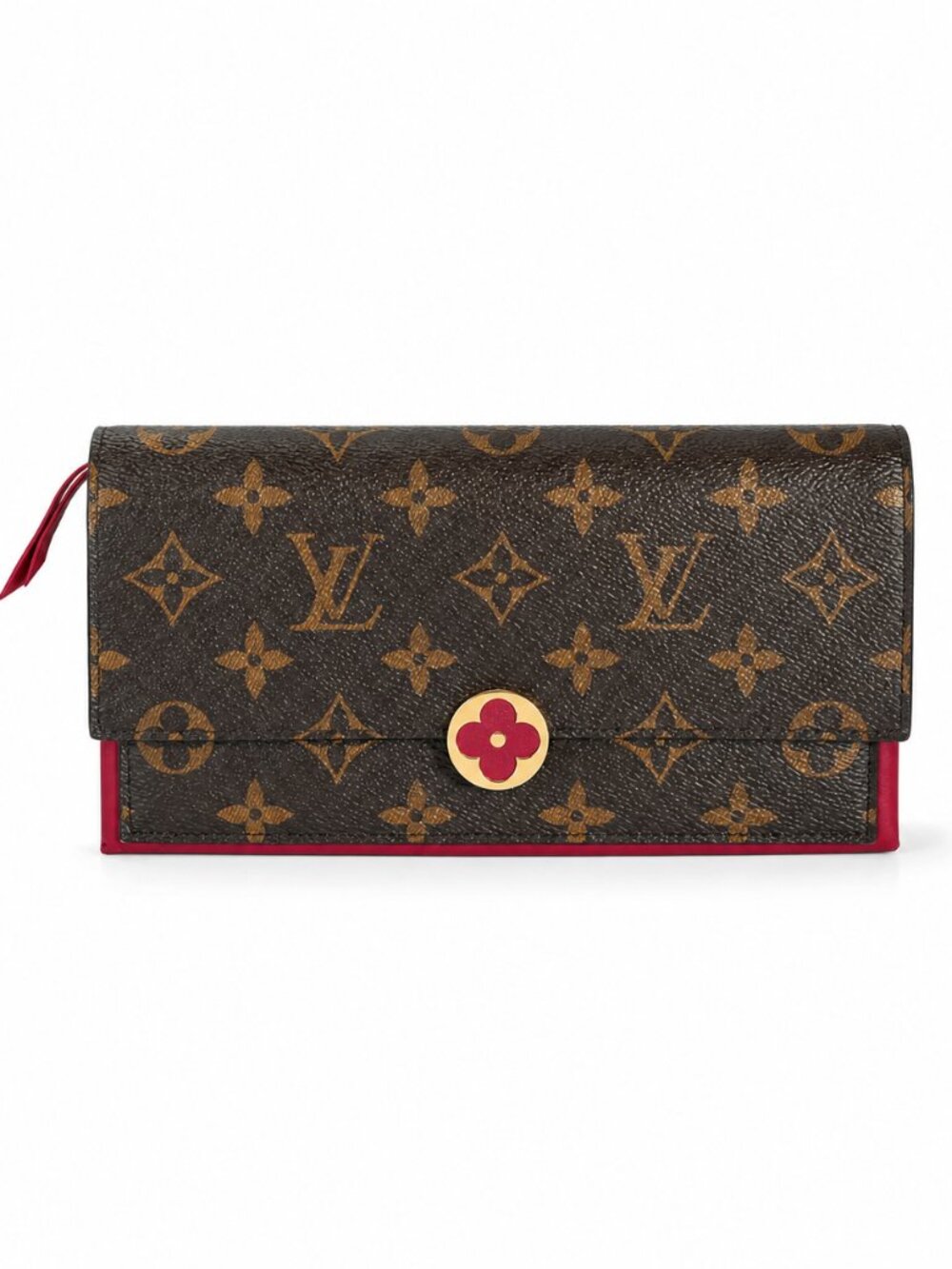 Authentic Louis Vuitton Aurore Leather Flore Wallet-MSRP$1124